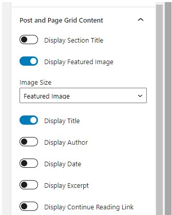 screenshot of wordpress page editor showing how to edit settings on a block