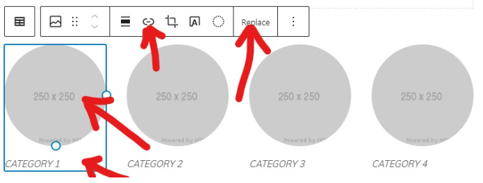 screenshot of wordpress page editor showing how to edit default block settings