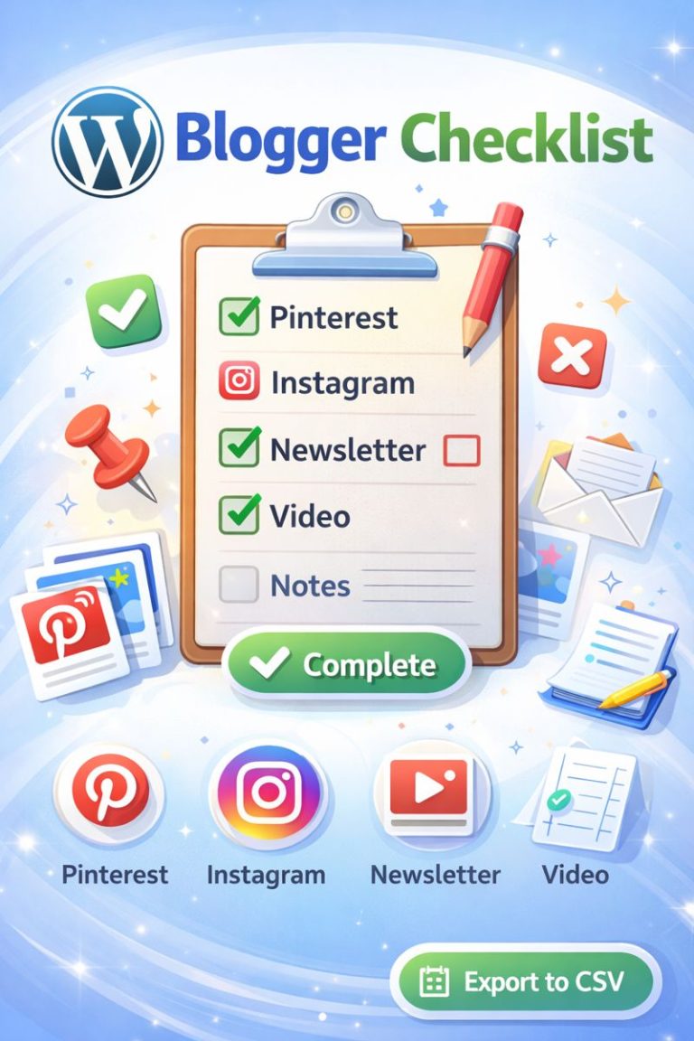 Blogger Checklist Plugin